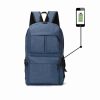 Mochila Doble Bolsillo Delantero - Azul