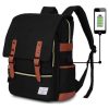 Mochila Morral Vintage Usb Color Negro