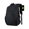 Mochila Con Laterales Usb - Negro