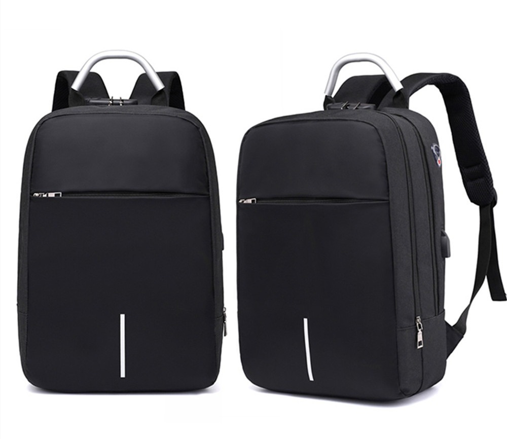 Mochila Antirrobo Con Clave Impermeable Usb - Negro - Imagen 4