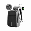 Mochila Antirrobo Con Clave Impermeable Usb - Gris