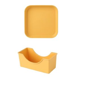 Platos Portátiles Reutilizables - Amarillo