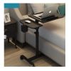 Mesa Para Laptop Regulable Posa Mouse Con Ruedas - Negro