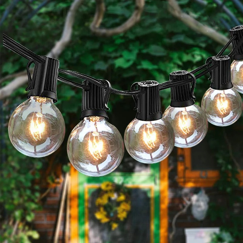 Luces Bombillas Guirnalda 11.5m Decoración Eventos 50 Focos - Imagen 2