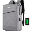 Mochila Cierre Delantero - Gris