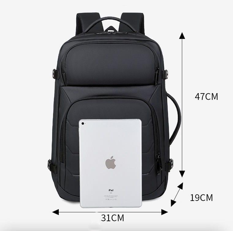 Mochila Impermeable Doble Compartimiento Regulable Usb - Imagen 3