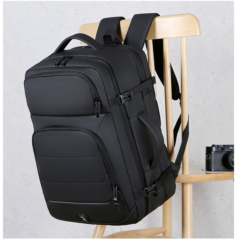 Mochila Impermeable Doble Compartimiento Regulable Usb - Imagen 4