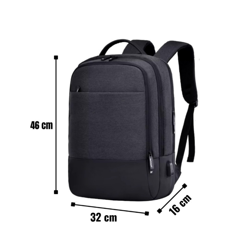 Mochila de Viaje Ziper para Cabina USB - Grafito - Imagen 3