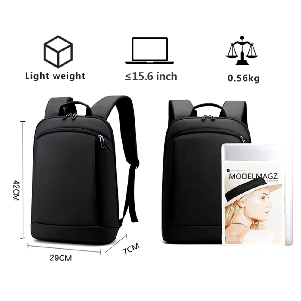 Mochila Impermeable Slim Porta laptop Tablet Liviana - Imagen 3