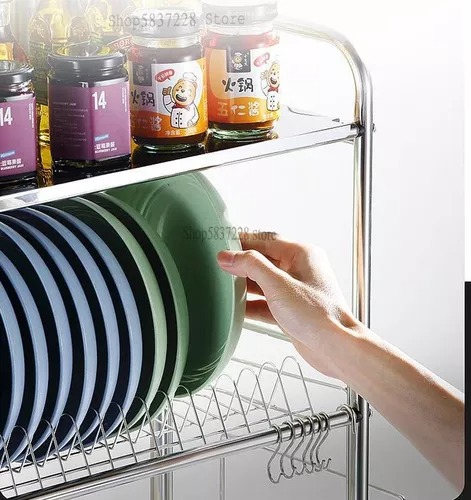 Escurridor Organizador De Platos Para Cocina De 3 Niveles - Imagen 2