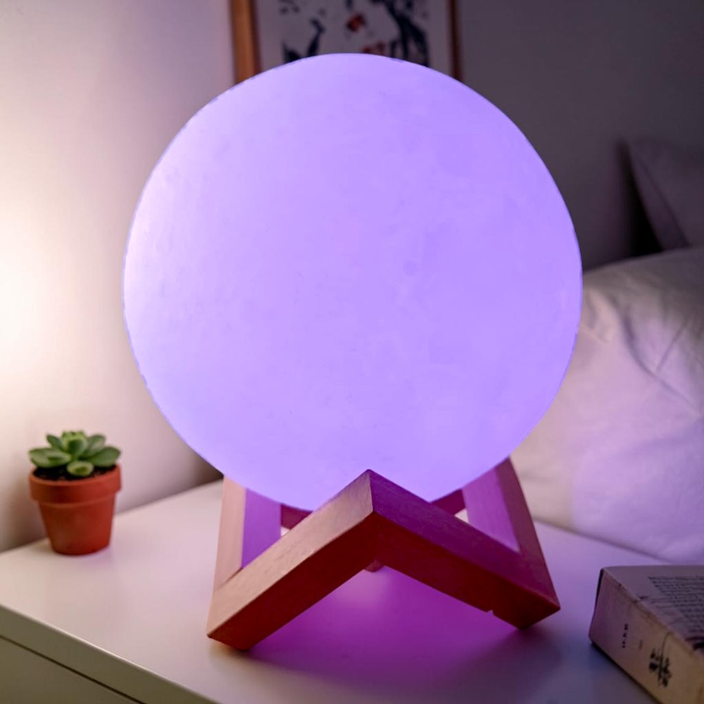 Lampara Luna 3d Led Multicolor - Imagen 2