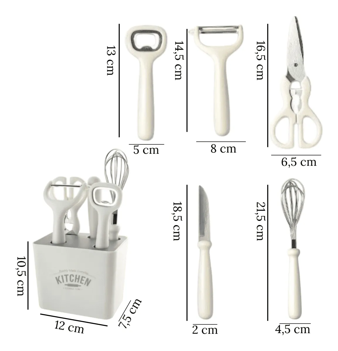 Set De Utensilios De Cocina Multifuncional Organizador - Imagen 3