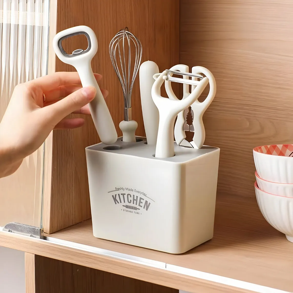 Set De Utensilios De Cocina Multifuncional Organizador - Imagen 4
