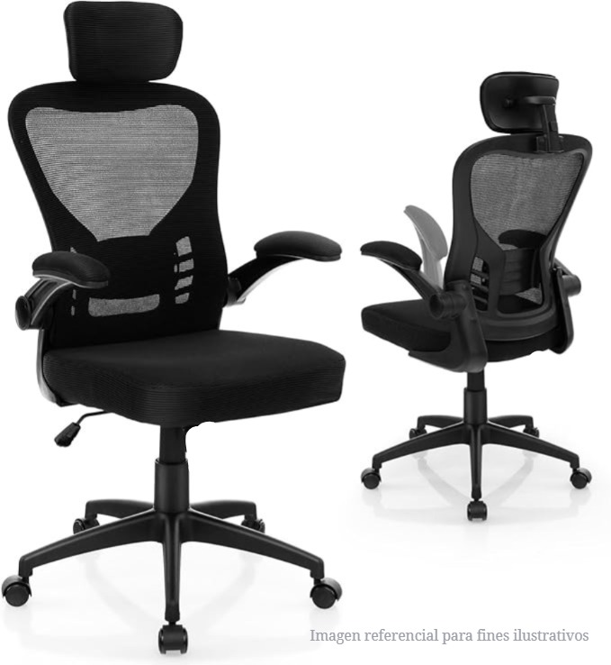 Silla de Oficina Con Cabecera regulable y apoyabrazos - Imagen 2
