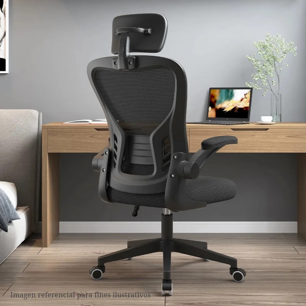 Silla de Oficina Con Cabecera regulable y apoyabrazos - Imagen 4