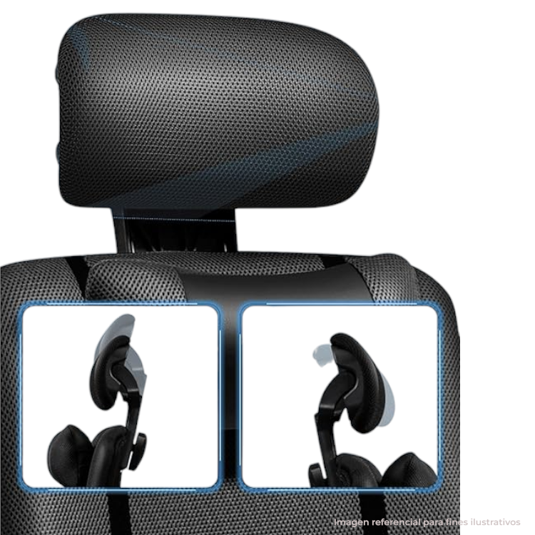 Silla de Oficina Ergonómica con Cojín y Reposacabeza - Imagen 4