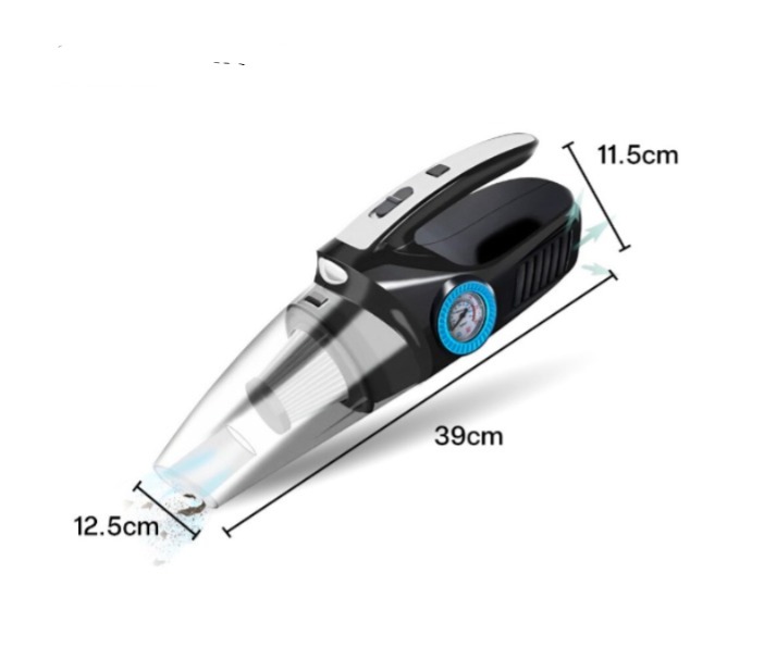 Aspiradora Y Compresor De Aire Para Auto 120 Watts Inflador - Imagen 2