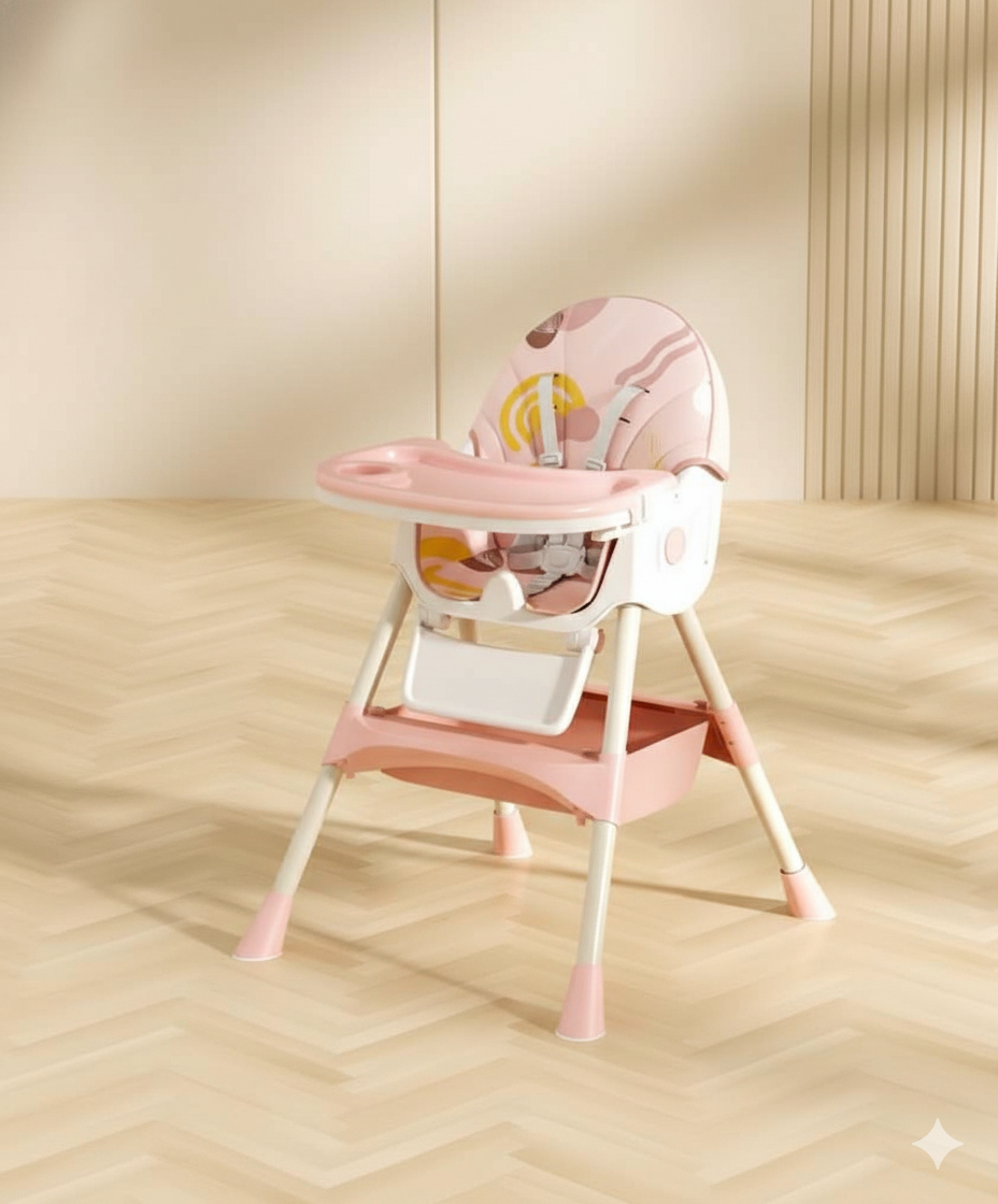 Silla de Comer para Bebe Multiusos ROSA - Imagen 2