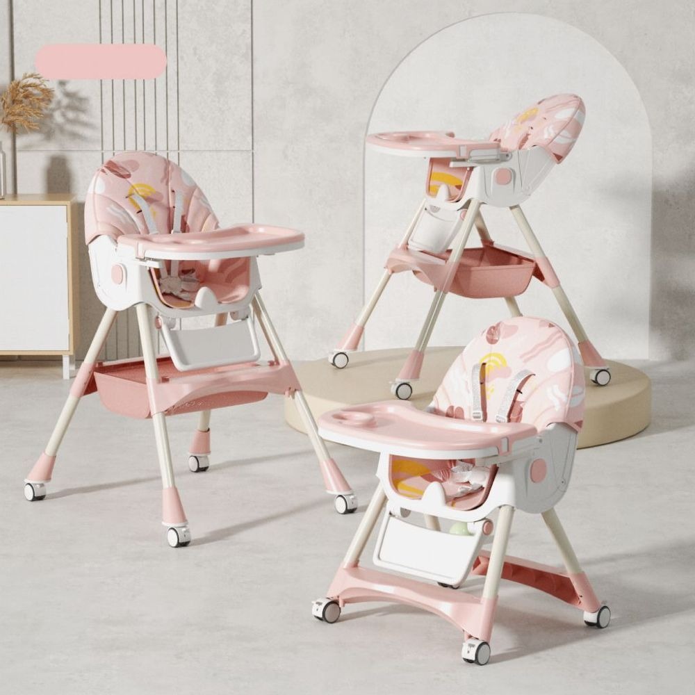 Silla de Comer para Bebe Multiusos ROSA - Imagen 3