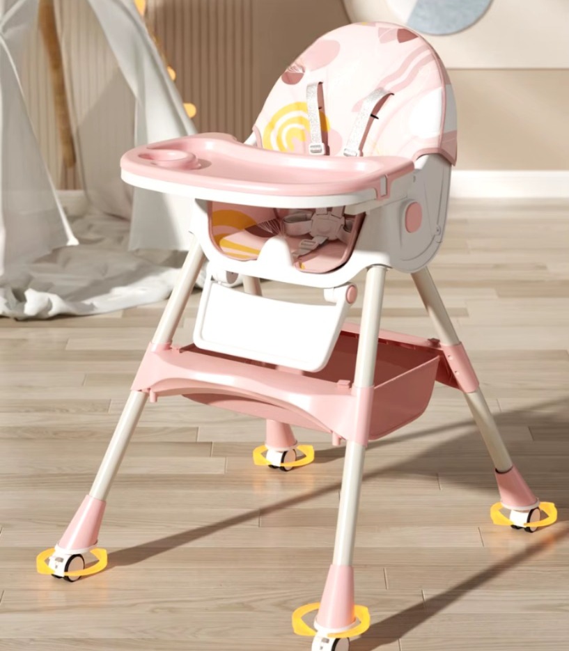 Silla de Comer para Bebe Multiusos ROSA - Imagen 5