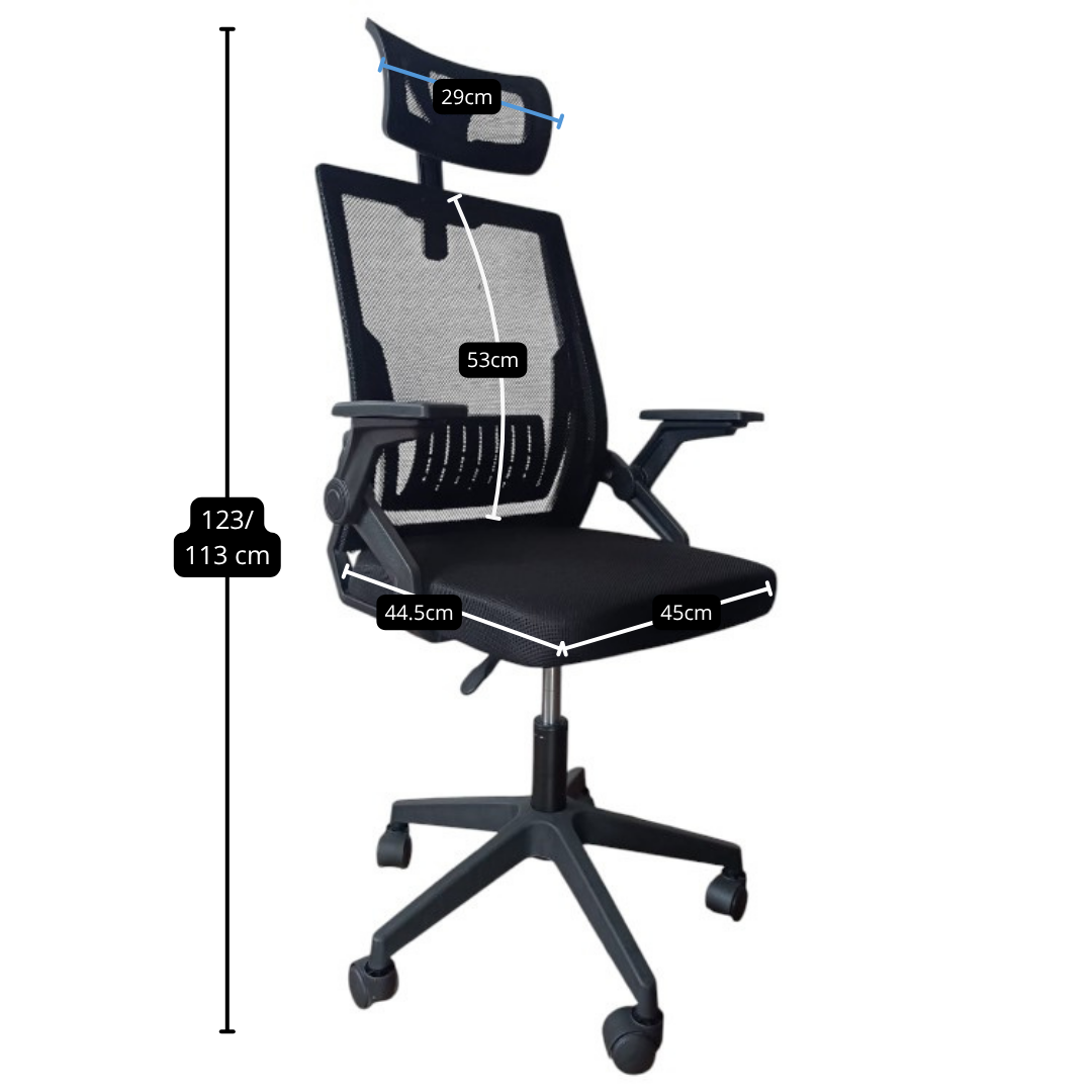 Silla Ergonómica de Oficina Giratoria con Apoyacabeza - Imagen 2