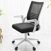 Silla Ergonómica de Oficina con Soporte Lumbar y Asiento Acolchado Blanco