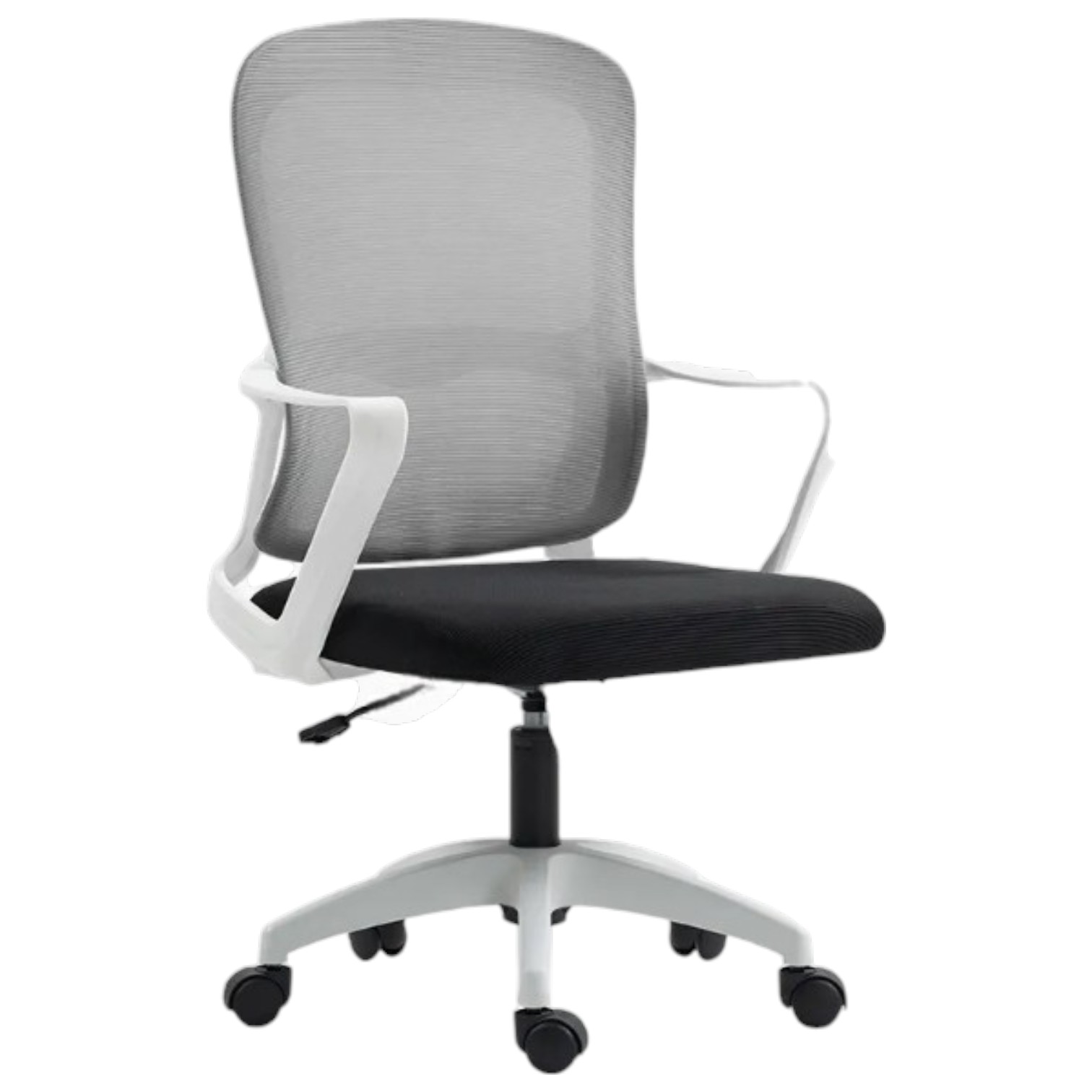 Silla Ergonómica con Malla Transpirable Blanco con Negro - Imagen 4