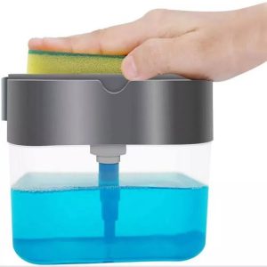 Dispensador Lavavajilla Porta Esponja Bomba Manual