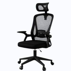Silla de Oficina Ergonómica con soporte de Cabeza Negro