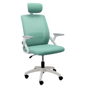 Silla Ergonómica de Oficina con Cabecera y Respaldo Regulables Verde