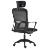 Silla de Oficina con Diseño Ergonómico y Soporte Negro