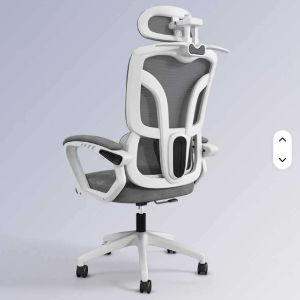 Silla de Oficina con Malla Con Apoyabrazos y Soporte Suave Blanco