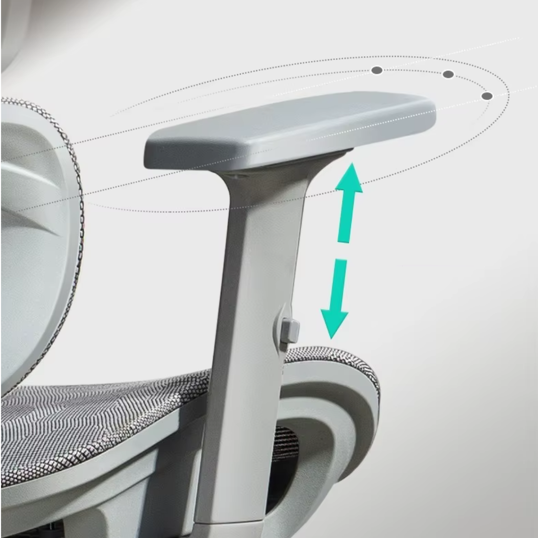 Silla de Escritorio Ergonómica Plus Gris - Imagen 7