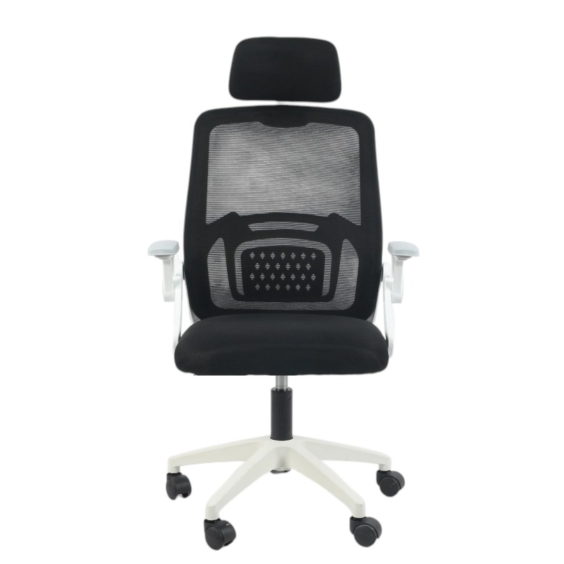 Silla de Oficina Ergonómica con Diseño Elegante y Ruedas Resistentes Blanco - Imagen 4