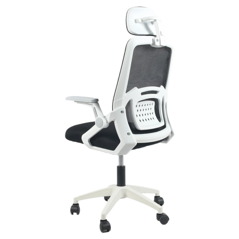 Silla de Oficina Ergonómica con Diseño Elegante y Ruedas Resistentes Blanco - Imagen 5