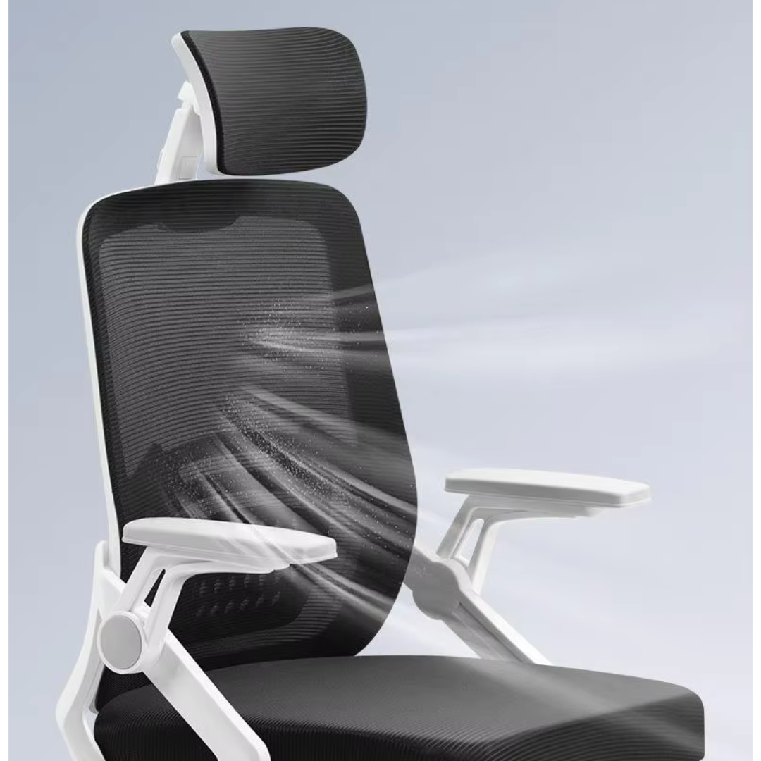 Silla de Oficina Ergonómica con Diseño Elegante y Ruedas Resistentes Blanco - Imagen 10