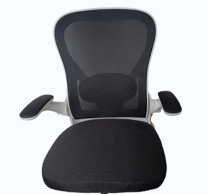 Silla Ergonómica con Altura Regulable y Brazos Abatibles Blanca - Imagen 4