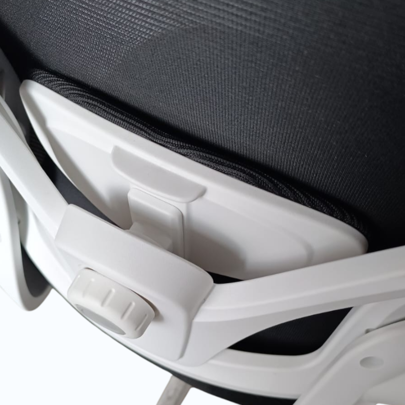 Silla Ergonómica con Altura Regulable y Brazos Abatibles Blanca - Imagen 6