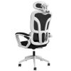 Silla de Oficina con Malla Con Apoyabrazos y Soporte Suave Negro con Blanco
