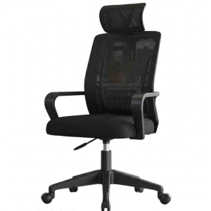 Silla Ergonómica con Asiento Amplio y Brazos Negro