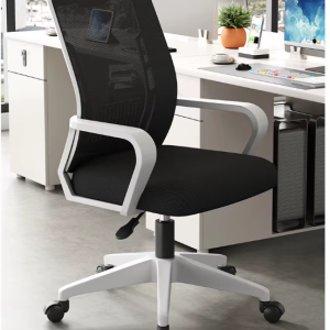 Silla de Oficina con Diseño Ergonómico y Ruedas Silenciosas Blanco