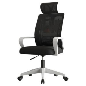 Silla Ergonómica con Asiento Amplio y Brazos Blanco