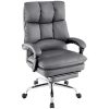 Silla de Oficina Ejecutiva con Reposapiés Gris
