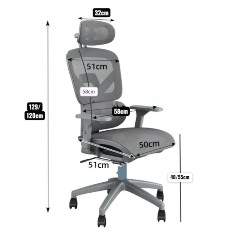 Silla de Escritorio Ergonomica Plus Negro - Imagen 2