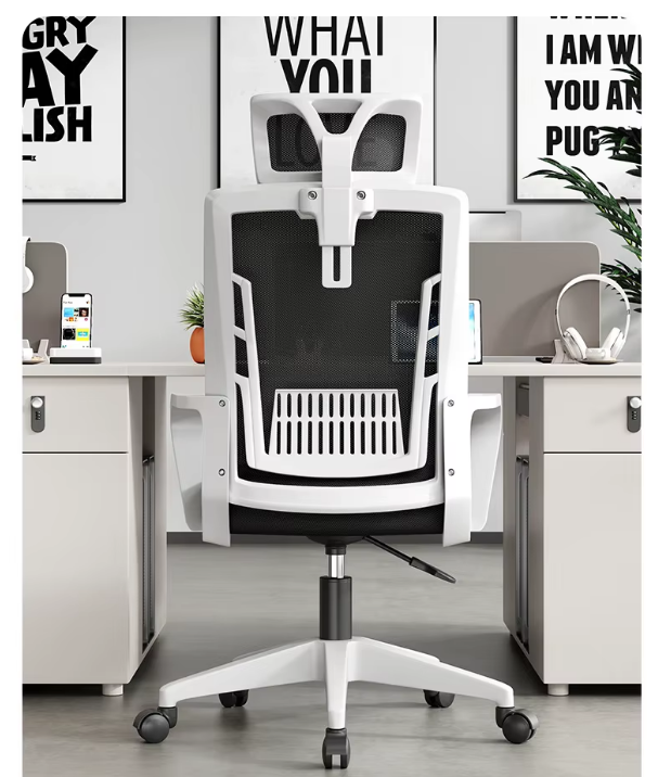 Silla Ergonómica con Asiento Amplio y Brazos Blanco - Imagen 13