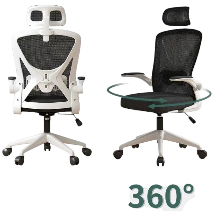 Silla de Oficina con Diseño Clásico y Cabecera Blanco - Imagen 8