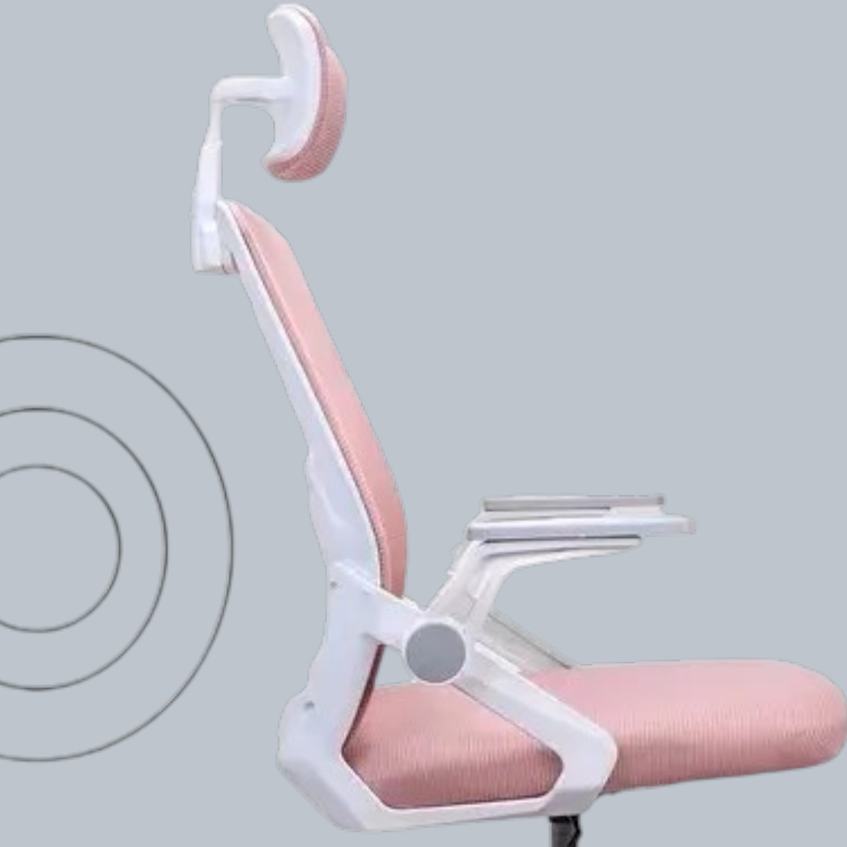 Silla Ergonómica de Oficina con Cabecera y Respaldo Regulables Rosada - Imagen 7