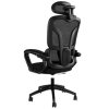 Silla de Oficina con Malla Con Apoyabrazos y Soporte Suave Negro