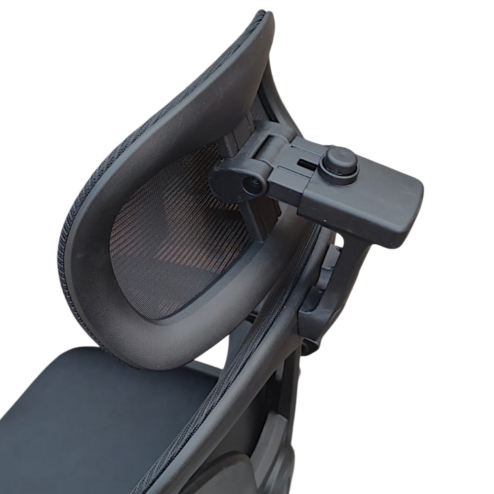Silla de Oficina con Malla Con Apoyabrazos y Soporte Suave Negro - Imagen 5