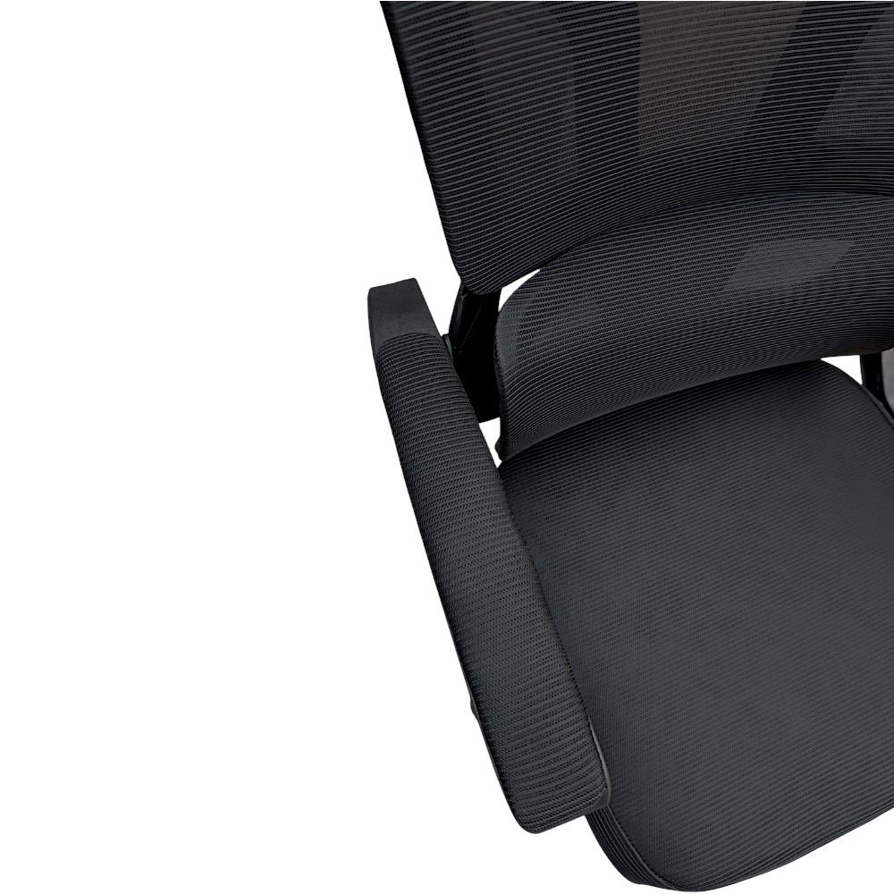 Silla de Oficina con Malla Con Apoyabrazos y Soporte Suave Negro - Imagen 6